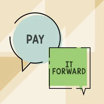 Conceptual caption Pay It Forward. Word Written on Do the payment a certain Ilustración de archivo
