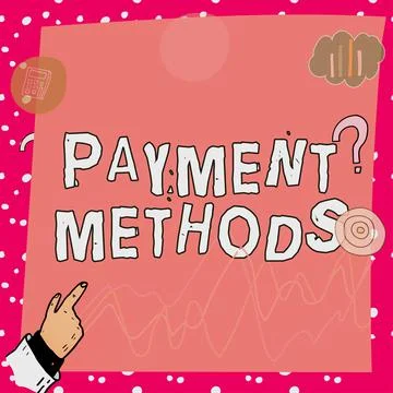Conceptual caption Payment Methods. Business showcase Several ways utilized to Stock Illustration