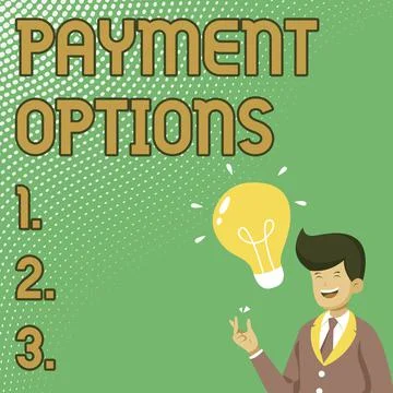 Conceptual caption Payment Options. Word Written on The way of chosen to Stock Illustration