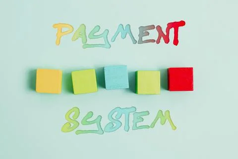 Conceptual caption Payment System. Concept meaning different transaction method 写真素材