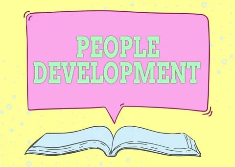 Conceptual caption People Development. Word Written on Encouraging employees to Stock Illustration