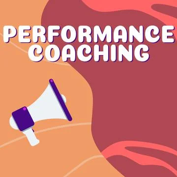 Conceptual caption Performance Coaching. Internet Concept Facilitate the Stock Illustration