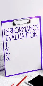 Conceptual caption Performance Evaluation. Internet Concept the development and Stock Photos