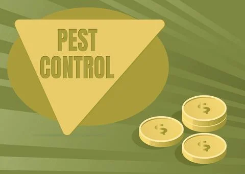Conceptual caption Pest Control. Internet Concept Killing destructive insects Stock Illustration