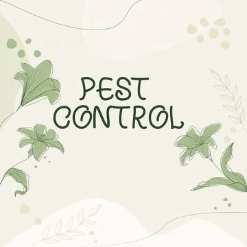 Conceptual caption Pest Control. Internet Concept Killing destructive insects イラスト素材
