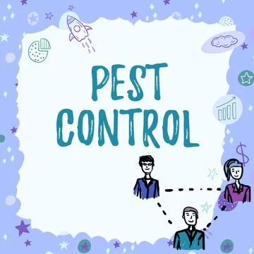 Conceptual caption Pest Control. Word Written on Killing destructive insects Stock Illustration