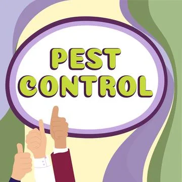 Conceptual caption Pest Control. Word Written on Killing destructive insects Stock Illustration