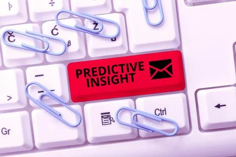 Conceptual caption Predictive Insight. Concept meaning Proactive Fault Stockfoto's