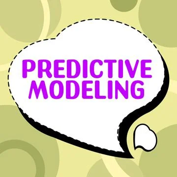 Conceptual caption Predictive Modeling. Internet Concept maintenance strategy Stock Illustration