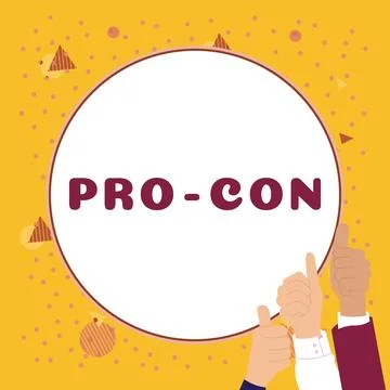 Conceptual caption Pro Con. Internet Concept everything its benefits and 스톡 일러스트