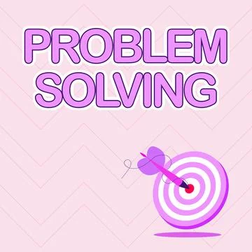 Conceptual caption Problem Solving. Business overview to find an answer or means 스톡 일러스트