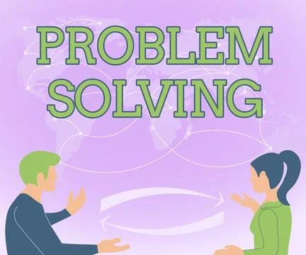 Conceptual caption Problem Solving. Business idea to find an answer or means of 스톡 일러스트