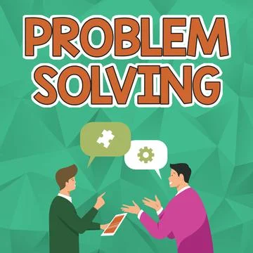 Conceptual caption Problem Solving. Business idea to find an answer or means of 스톡 일러스트