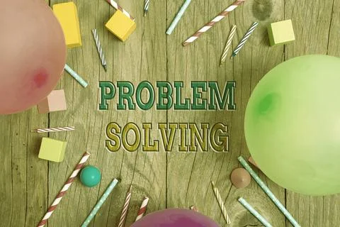 Conceptual caption Problem Solving. Business approach process of finding Foto stock