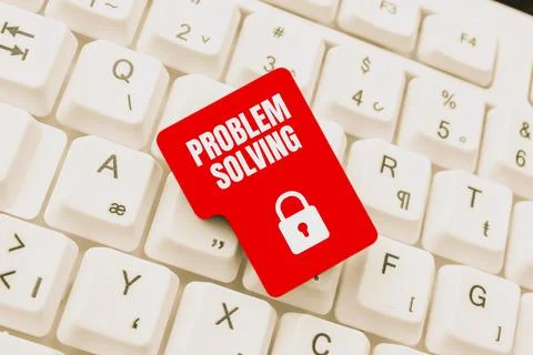 Conceptual caption Problem Solving. Word Written on having a good capability of Stock Photos