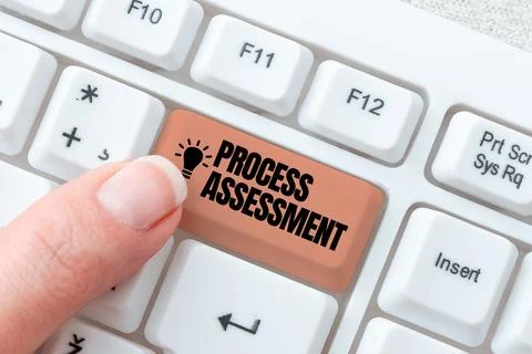 Conceptual caption Process Assessment. Internet Concept disciplined examination 스톡 사진