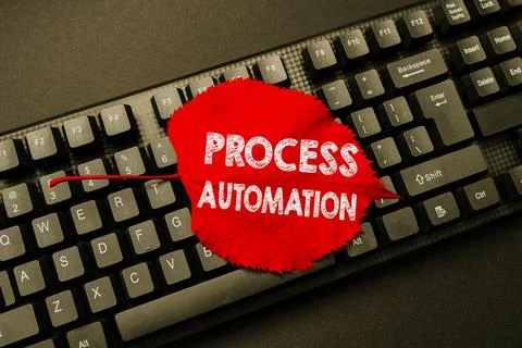 Conceptual caption Process Automation. Business concept the use of technology to 스톡 사진