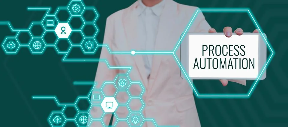Conceptual caption Process AutomationTransformation Streamlined Robotic To avoid Stock Photos