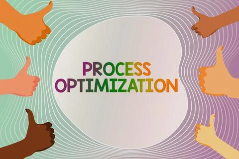 Conceptual caption Process Optimization. Business concept improves the processes Stock Illustration