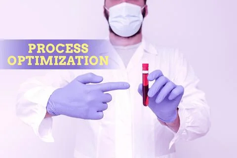 Conceptual caption Process Optimization. Concept meaning improves the processes 스톡 사진