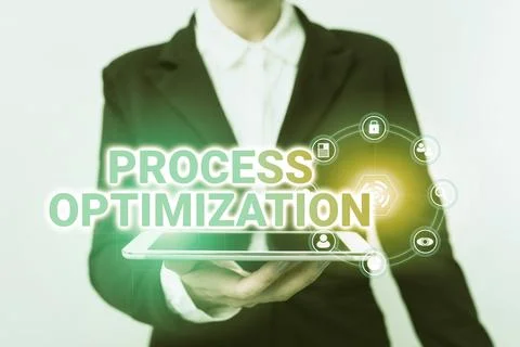 Conceptual caption Process Optimization. Word for Improve Organizations Stock Photos