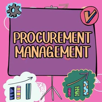 Conceptual caption Procurement Management. Internet Concept buying Goods and Stock Illustration