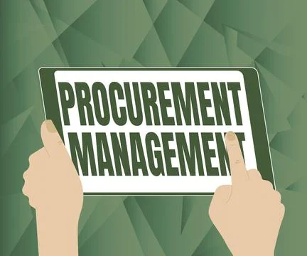Conceptual caption Procurement Management. Word Written on buying Goods and Stock Illustration