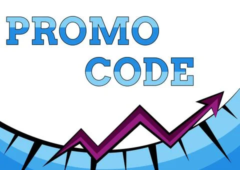 Conceptual caption Promo Code. Conceptual photo letters or numbers that allows Stock Illustration