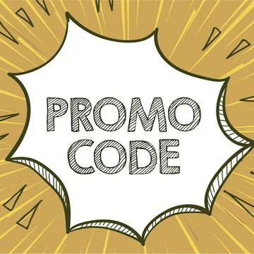 Conceptual caption Promo Code. Internet Concept digital numbers that give you Stock Illustration