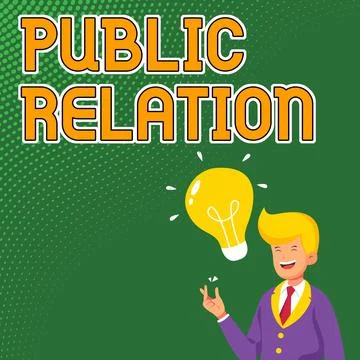 Conceptual caption Public Relation. Business idea practice of deliberately イラスト素材