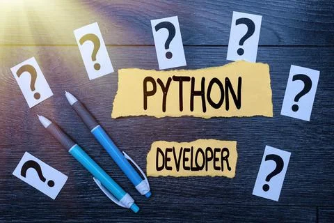Conceptual caption Python Developer. Internet Concept responsible for writing Stock Photos