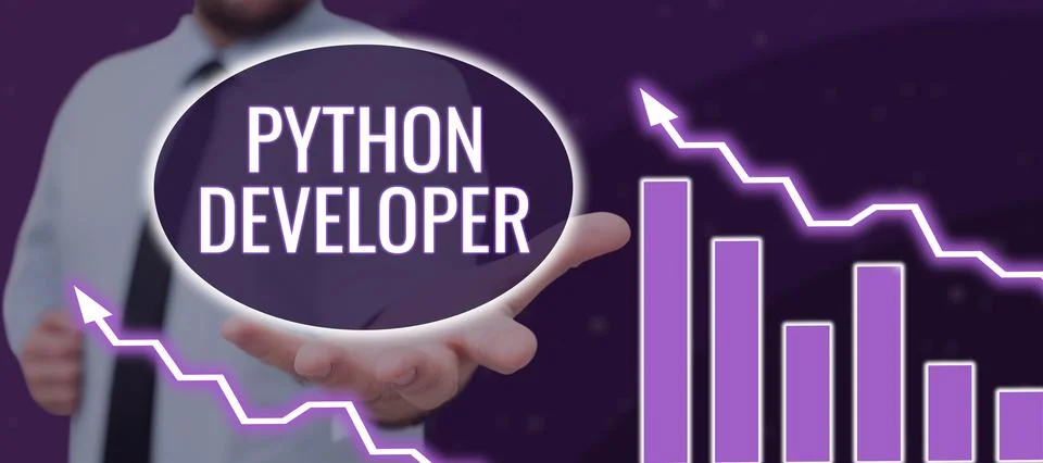 Conceptual caption Python Developer. Internet Concept responsible for writing Stock Photos