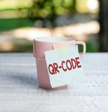 Conceptual caption Qr Code. Business overview the trademark for a type of matrix Foto stock