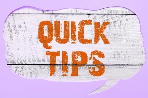 Conceptual caption Quick Tips. Business approach small but particularly useful Stock Photos