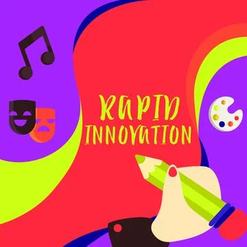 Conceptual caption Rapid Innovation. Conceptual photo characteristic of a Stock Illustration
