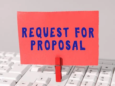 Conceptual caption Request For Proposal. Conceptual photo document contains Stock Photos