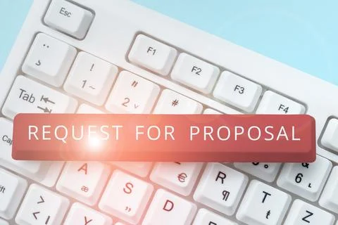 Conceptual caption Request For Proposal. Conceptual photo document contains Foto stock