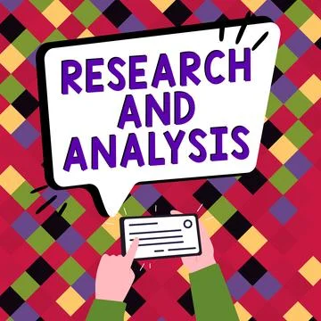 Conceptual caption Research And Analysis. Business concept Strategic Thinking Stock Illustration