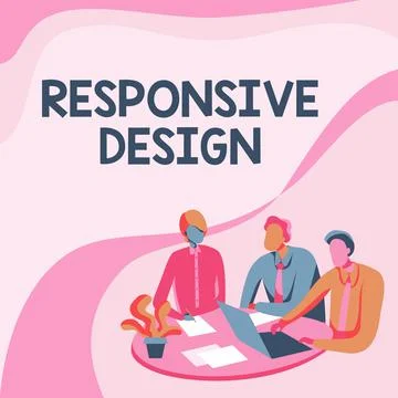 Conceptual caption Responsive Design. Conceptual photo web page creation that Stock Illustration
