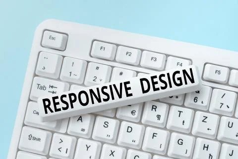 Conceptual caption Responsive Design. Word Written on web page creation that Stockfoto's