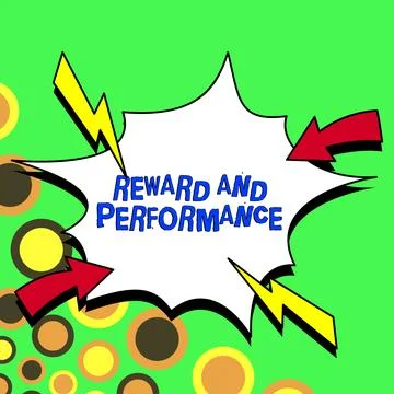 Conceptual caption Reward And Performance. Concept meaning Given in recognition Stock Illustration