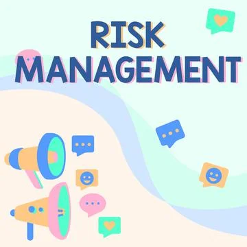 Conceptual caption Risk Management. Word Written on assessing and controlling Illustrazione stock