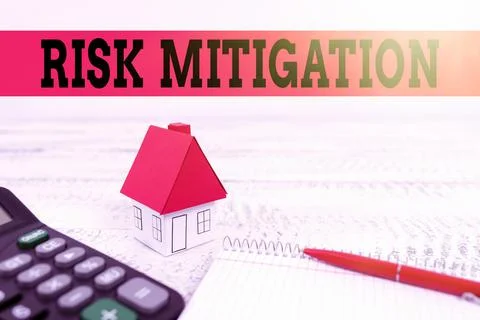 Conceptual caption Risk Mitigation. Concept meaning strategy to prepare for and Stock Photos