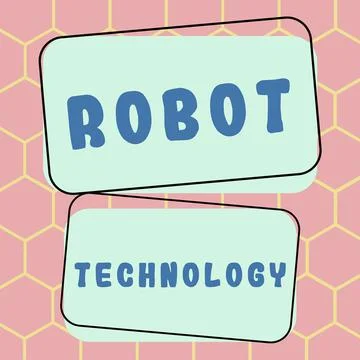 Conceptual caption Robot Technology. Business overview develop machines that can 스톡 일러스트