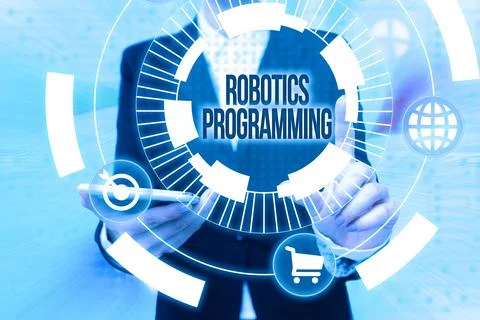 Conceptual caption Robotics Programming. Business concept software that used to 写真素材