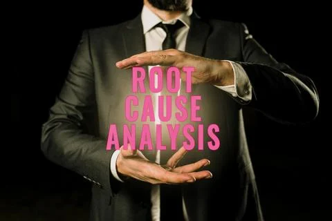 Conceptual caption Root Cause Analysis. Business idea Method of Problem Solving 스톡 사진