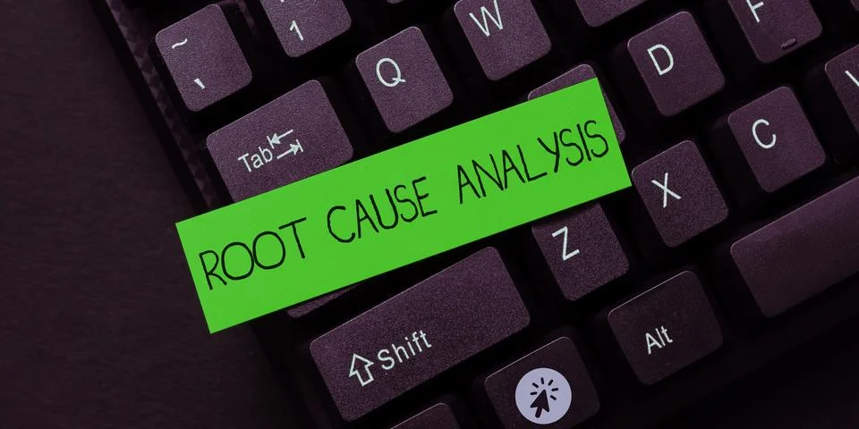 Conceptual caption Root Cause Analysis. Business showcase Method of Problem 스톡 사진