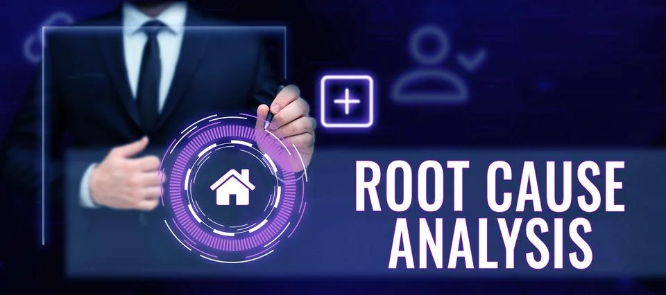 Conceptual caption Root Cause Analysis. Word Written on Method of Problem Stock Photos
