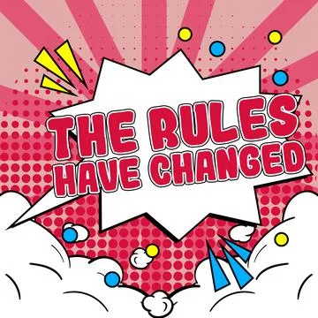 Conceptual caption The Rules Have Changed. Business overview the agreement or Illustration