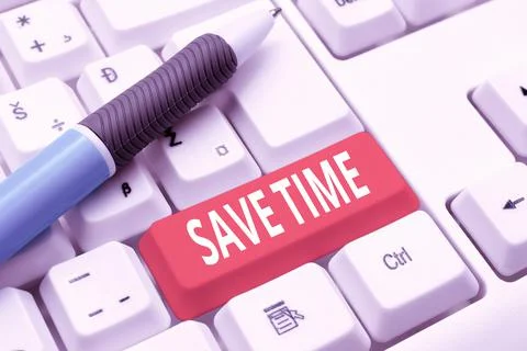 Conceptual caption Save Time. Conceptual photo to do something more efficiently Foto stock